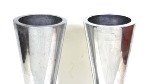Modernist Cast Aluminum Conical Shape Urns (6720003899549)