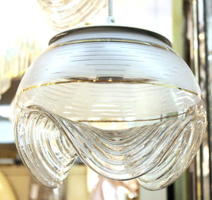 Modernist Sculptural Triple Glass Globe Pendant front (6719937708189)
