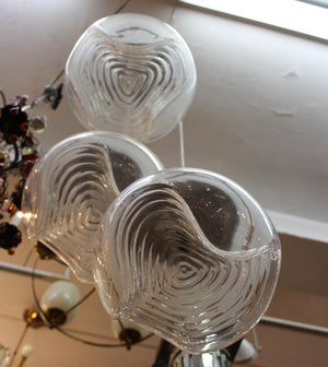 Modernist Sculptural Triple Glass Globe Pendant under (6719937708189)