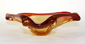 Murano Glass Amber Abstract Bowl (6719731826845)
