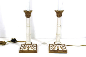Neoclassical Revival Manner Porcelain Table Lamps (6720016482461)
