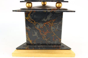 Neoclassical Style Obelisks in Marbled Paper and Gold Foil (6719916900509)