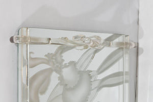 Etched Glass Tray with Lucite Handles by Dorothy Thorpe (6719592104093)