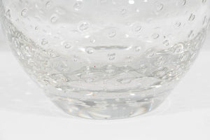 Scandinavian Modern Vase in Clear Glass with Controlled Bubbles (6719599739037)