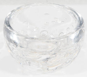 Vintage Swedish Decorative Glass Bowl with Controlled Bubbles by Kosta (6719584272541)