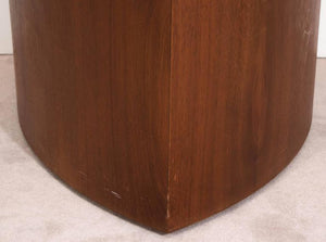 Wedge Accent Table in Walnut with Italian Travertine Top (6719600033949)