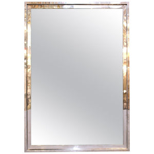 Pace Collection Modern Chromed Metal Frame Mirror (6719917293725)