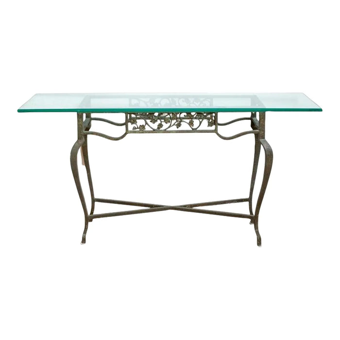 Patinated Cast Iron Console Table