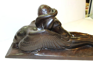 Paul Silvestre Sculpture of Leda and the Swan in Bronze (6719832260765)