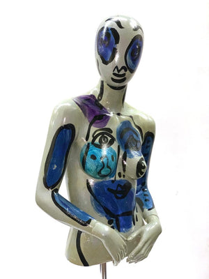 Peter Keil Abstract Expressionist Painted Mannequin (6719901237405)