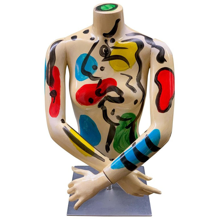 Peter Keil Abstract Expressionist Painted Mannequin Torso