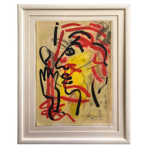 Peter Keil "Dreaming Woman" Abstract Expressionist Oil Painting (6719949504669)