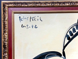 Peter Keil Expressionist Oil Painting of a Spanish Lady corner (6719850348701)