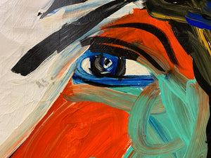 Peter Keil Expressionist Portrait Painting of Mick Jagger eye close up (6719926927517)