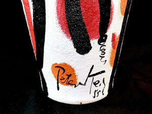 Peter Keil Modern Abstract Expressionist Painted Ceramic Vase (6720009666717)