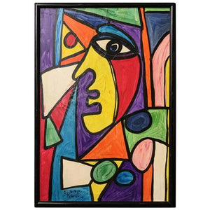 Peter Keil Modern Abstract Expressionist Portrait Oil Painting (6720009535645)