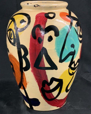 Peter Keil Modern Abstract Painted Ceramic Vase (6720009404573)