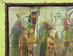 Pieter Mijer Art Deco Mayan Procession on Lacquered Carved Wood Panels (6720004227229)