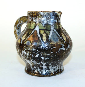 Enamel Glazed Polychrome Stoneware Pitcher (6719790514333)