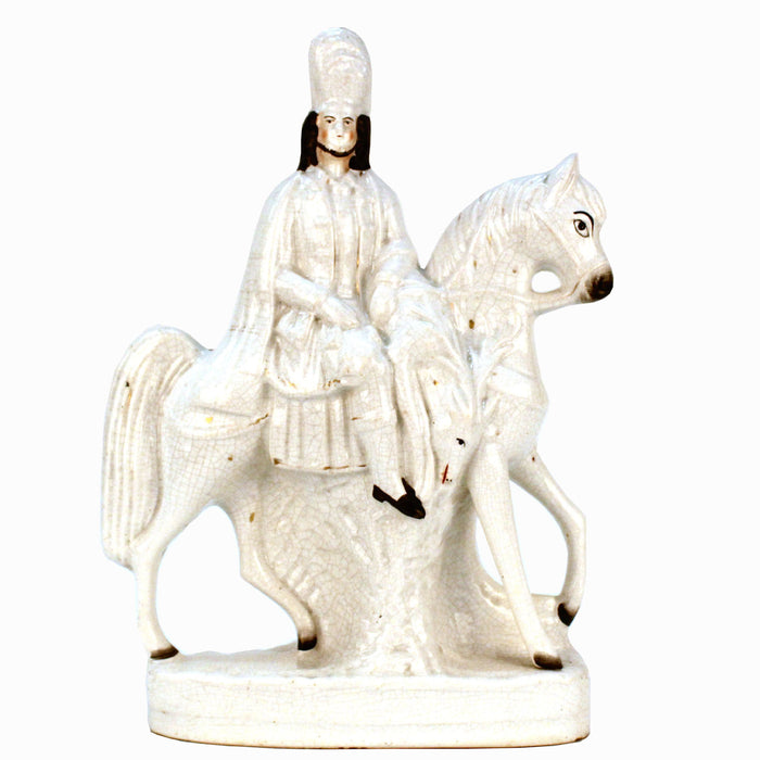 Porcelain Statue of a Horse-riding Man