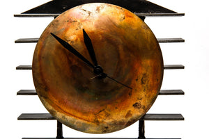 Post-Modernist Metal Mantel Clock detail (6719891144861)