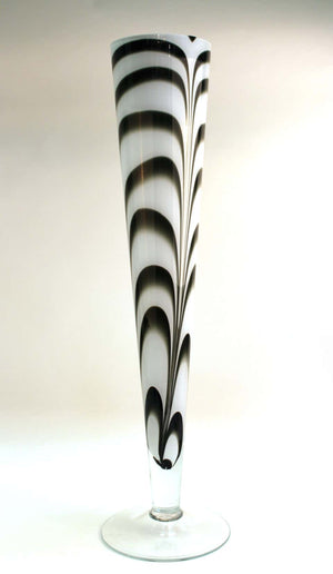 Postmodern Oversized Feathered Art Glass Vase (6719962120349)