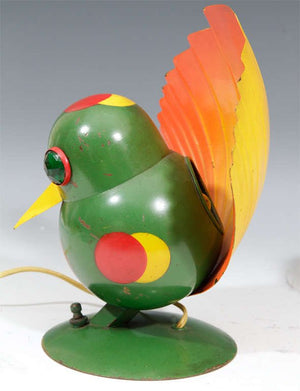 Walter von Nessen Art Deco Woofle Bird Peacock Table Lamps for Miller Lamps (6719824003229)