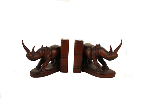 Pair of Rhino Bookends