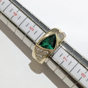 Ring in Gold with Colombian Emerald and Diamonds Size Detail (6719963496605)