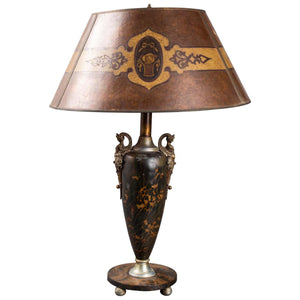 Rococo Revival Table Lamp with Mica Shade (6720034865309)