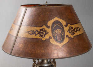 Rococo Revival Table Lamp with Mica Shade (6720034865309)