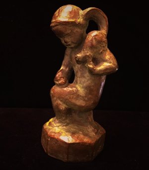 Rudolph Henn Art Deco Bronze Sculpture of Child and Squirrel (6719750799517)