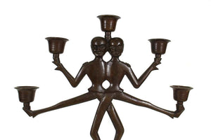 Russian Art Deco Heavy-Cast Bronze Candelabras with Dancing Cossack Acrobats (6719996035229)