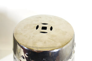 Safavieh Modern Asian Silvered Ceramic Stool (7050467016861)