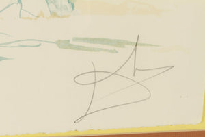 Salvador Dali Lithograph with Surrealist Landscape signature (6719951601821)