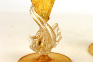 Salviati Glassware with Fish Motif  detail (6719823937693)