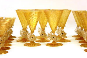 Salviati Glassware with Fish Motif  set (6719823937693)