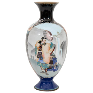 Japanese Meiji Period Cloisonne Vase Featuring Samurai (6719627395229)