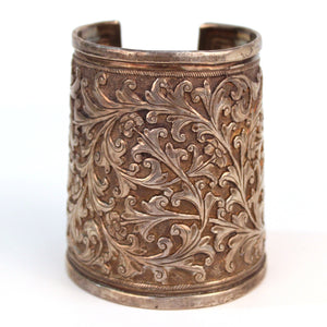 South East Asian Silver Cuff Bracelet (6719742476445)