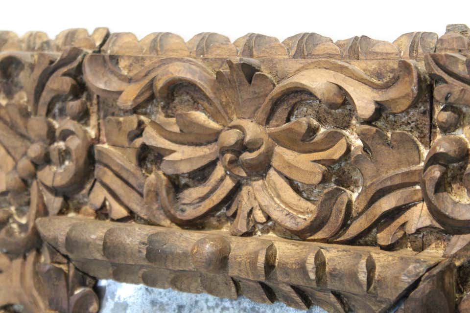 Carved, gilt and painted reproduction “Lima” Spanish colonial end tabl –  Mediterrania Home
