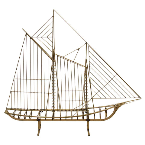 Curtis Jere Modernist Sailboat Sculpture