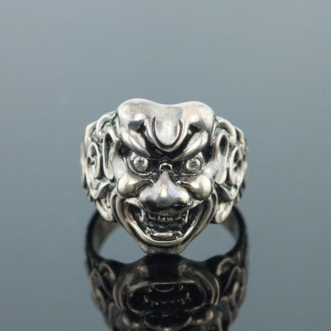Stephen Webster Men's Ring with Japanese Warrior Design in Sterling Silver