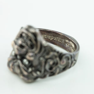 Stephen Webster Men's Ring with Japanese Warrior Design in Sterling Silver hallmarks (6719882264733)