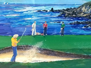 Steve Bloom '18th at Pebble Beach' Golf Game Signed Serigraph (6719902679197)