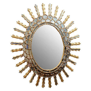 Sunburst Wall Mirror in the Manner of Osvaldo Borsani (6719824593053)