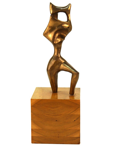 Surrealist Abstract Patinated Bronze Sculpture in Manner of Wifredo Lam