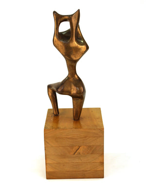 Surrealist Abstract Patinated Bronze Sculpture in Manner of Wifredo Lam (6719858770077)
