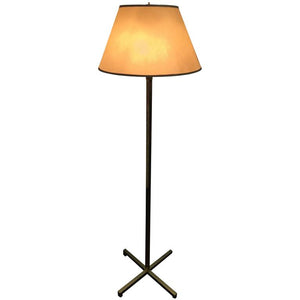 T.H. Robsjohn-Gibbings Modern X-Base Brass Floor Lamp (6719985877149)