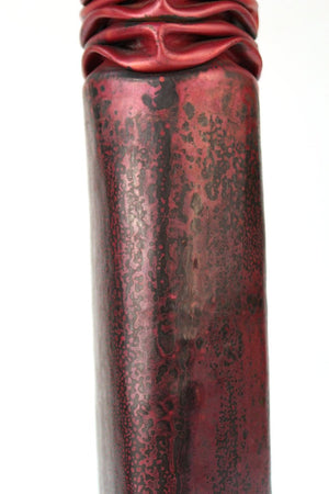 Thomas Roy Markusen American Modernist Candleholders in Red Patina (6719887474845)