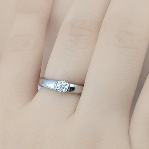 Tiffany & Co. Etoile Platinum Diamond Ring hand (6719851790493)